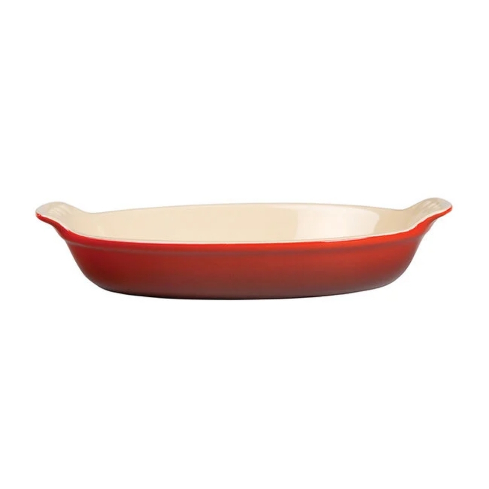 Le Creuset Heritage Stoneware Oval Au Gratin Dish - Cerise Red (6 oz)